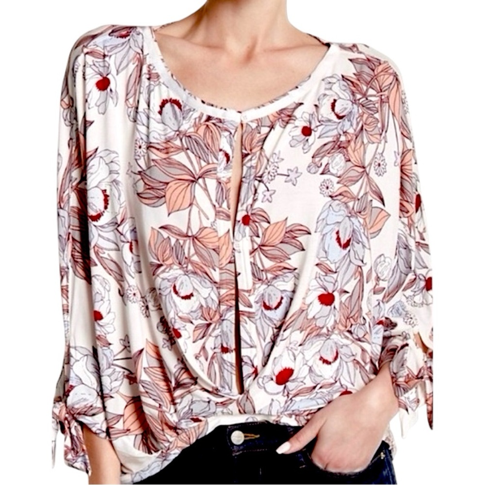 NWOT Free People Keepin On Printed Top‎ XS